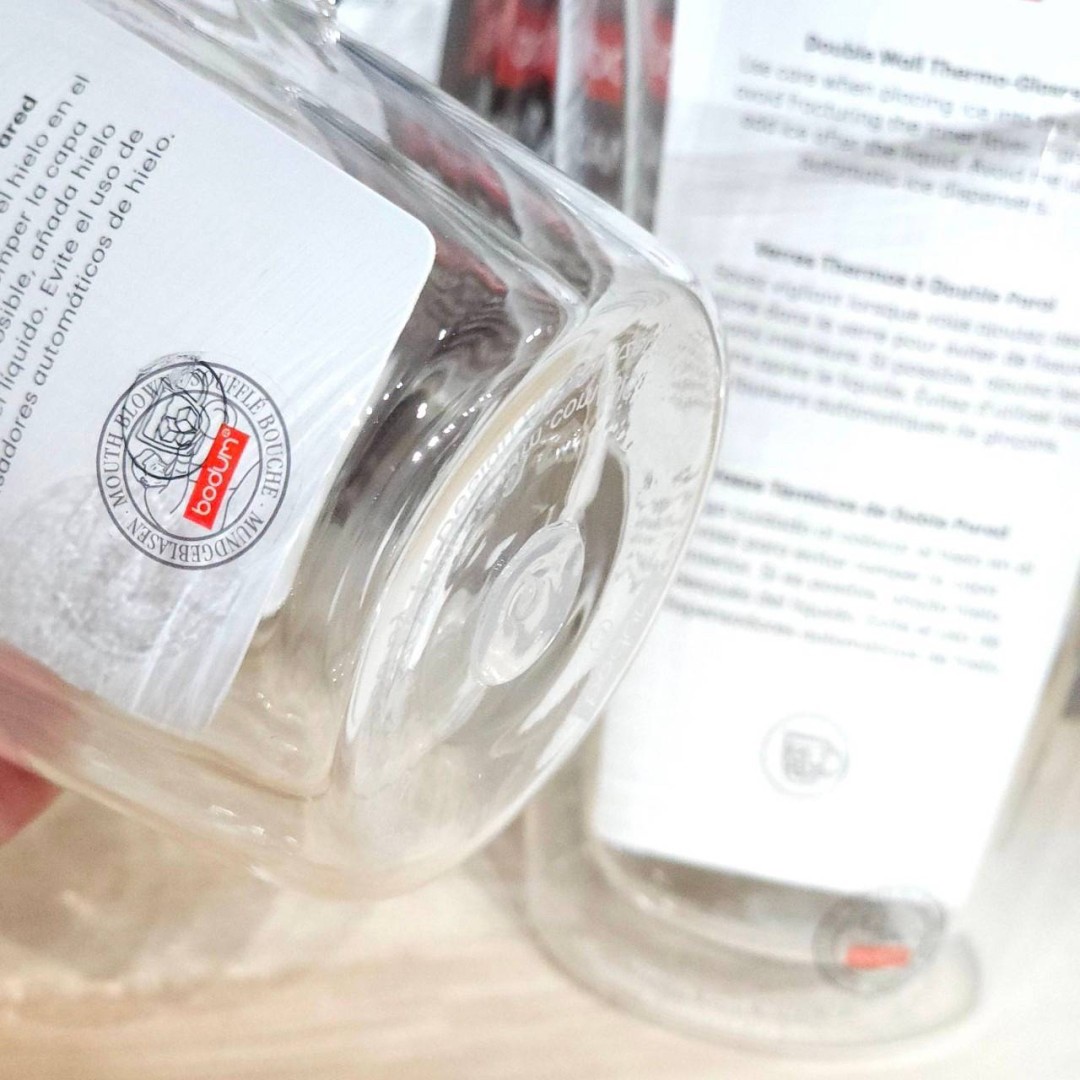 Bodum double wall glasses with handle 400ml (pack of 4) แก้วรักษาอุณหภูมิ