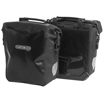 กระเป๋าทัวร์ริ่ง Ortlieb Sport-Roller City - QL1 Bike Pannier (pair) - 25L - black, WHITE, RED (ใช้ได้ทั้งหน้าและหลัง)