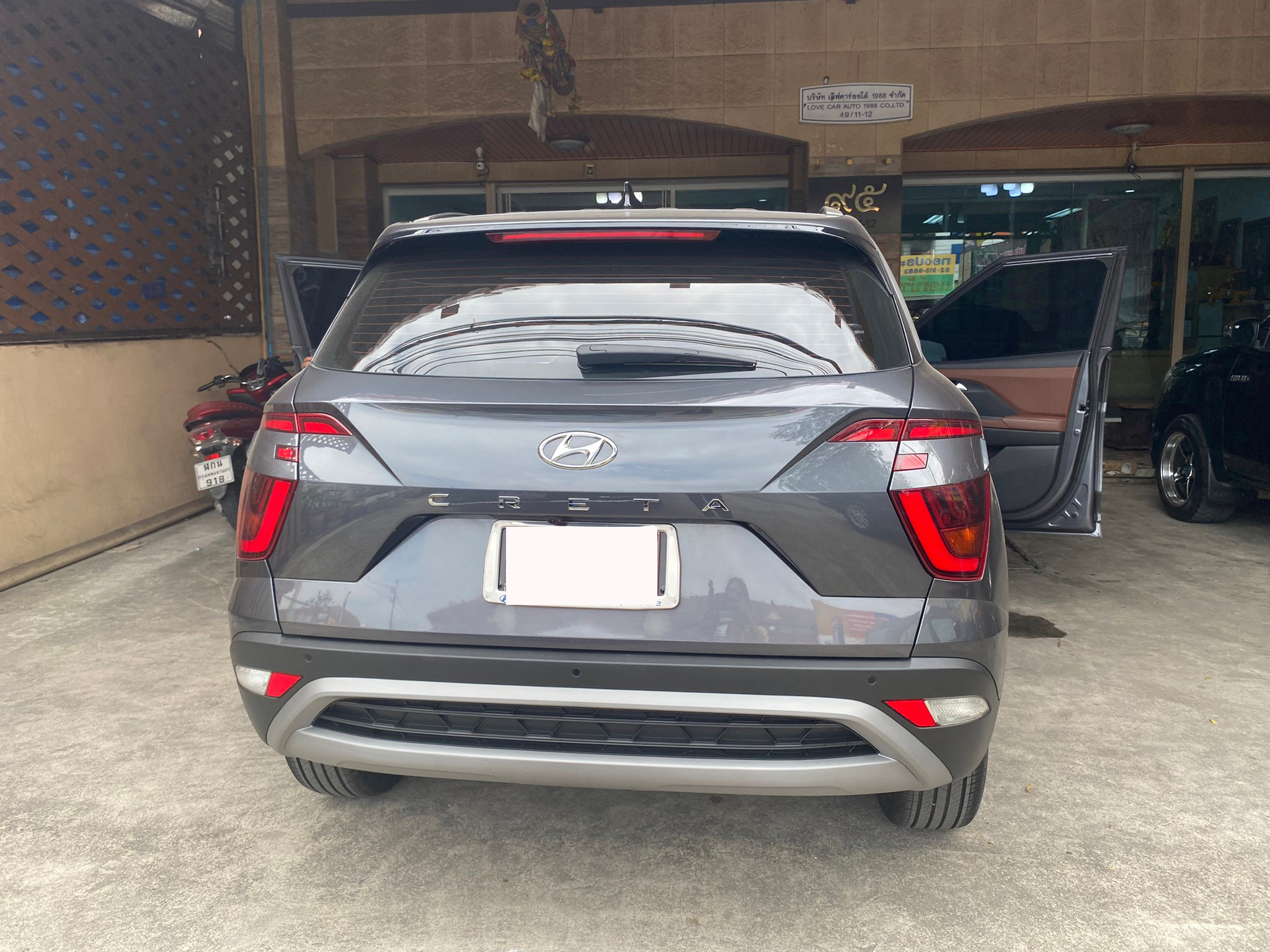 พรมรถ Hyundai Creta 2022 ปูพรม6D สีน้ำตาลเข้ม เต็มคัน