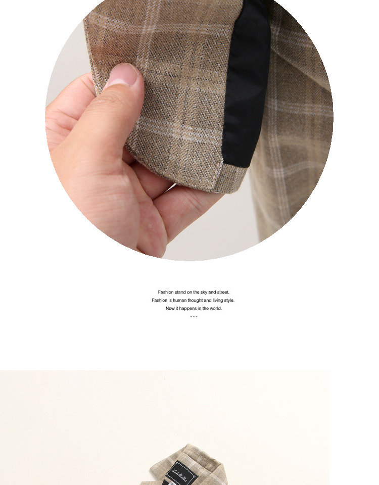 พร้อมเช่า ชุดสูทเด็กชาย สีกากีลายตาราง ** พร้อมเช่าไซส์ 100 , 110 , 120,130,140,150 **