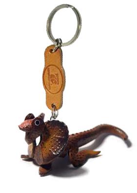 พร้อมส่ง พวงกุญแจหนังแท้ Handmade รูปกิ้งก่า