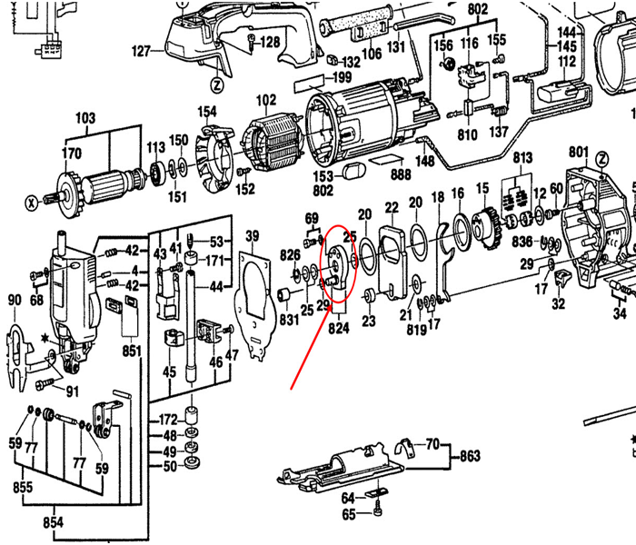 ข้อเหวี่ยง เลื่อยจิ๊กซอว์ Bosch GST60, GST80, GST85 PBE #G10