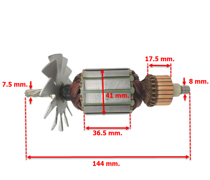 ทุ่น สว่าน Makita มากีต้า 6300, 6300NB, 8419, 8419B (ใช้ทุ่นรุ่นเดียวกัน)