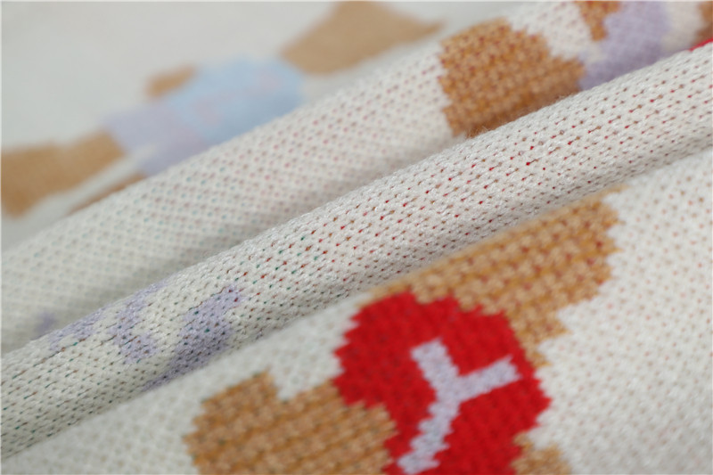 เสื้อคาร์ดิแกนไหมพรมลายน้องหมีน่ารักๆ