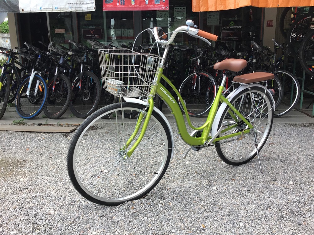 จักรยานแม่บ้าน OSAKA RHINO XT CITY BIKE พร้อมตะกร้า มีเกียร์ 7 สปีดชิมาโน่ ล้อ26นิ้ว