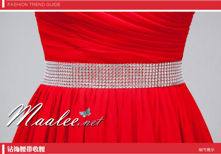 พร้อมส่ง ชุดราตรีสั้น เกาะอก หน้าสั้นหลังยาว สีเหลือง (เชือกผูกหลัง)