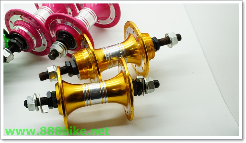 ดุมวีเบรค ดุมรถจักรยานฟิคเกียร์ 36 รู เกลียว 2ชั้น 2 ด้าน มีสีดำ แดง ส้มทอง ฟ้า เงิน(โปรดระบุสีและรูตรงหมายเหตุ)