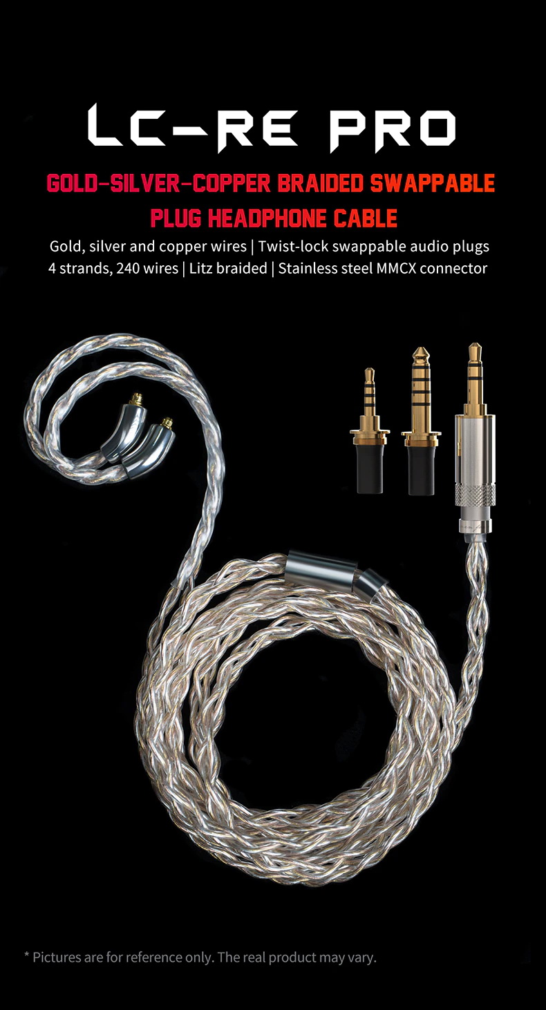 ขาย FiiO LC-RE PRO สายอัพเกรดหูฟังถักผสม ทอง, เงิน, ทองแดง ระดับเรือธง