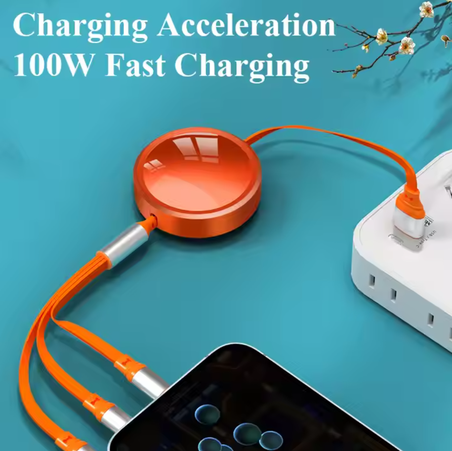 Cable charger 3 in 1 LED LOGO ยาว 120 ซม.