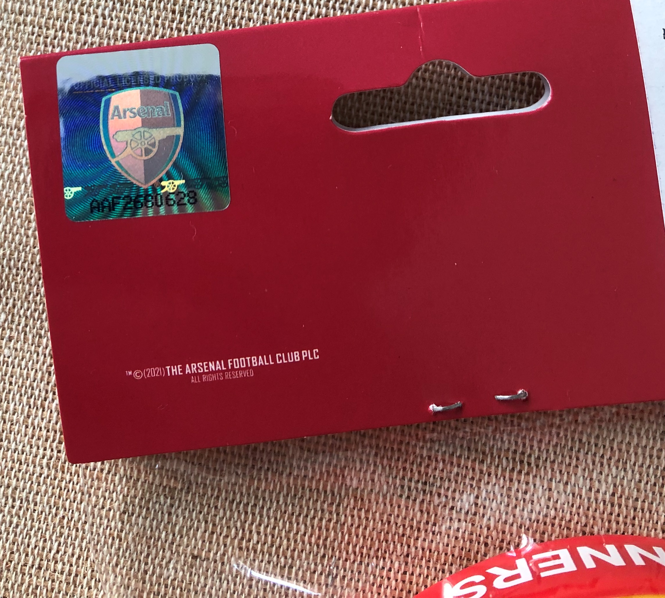 สายรัดข้อมือซิลิโคนฟุตบอล สโมสรอาร์เซนอล - ARSENAL ใหม่ / ARSENAL Football Club Silicone Wristband - ARSENAL NEW