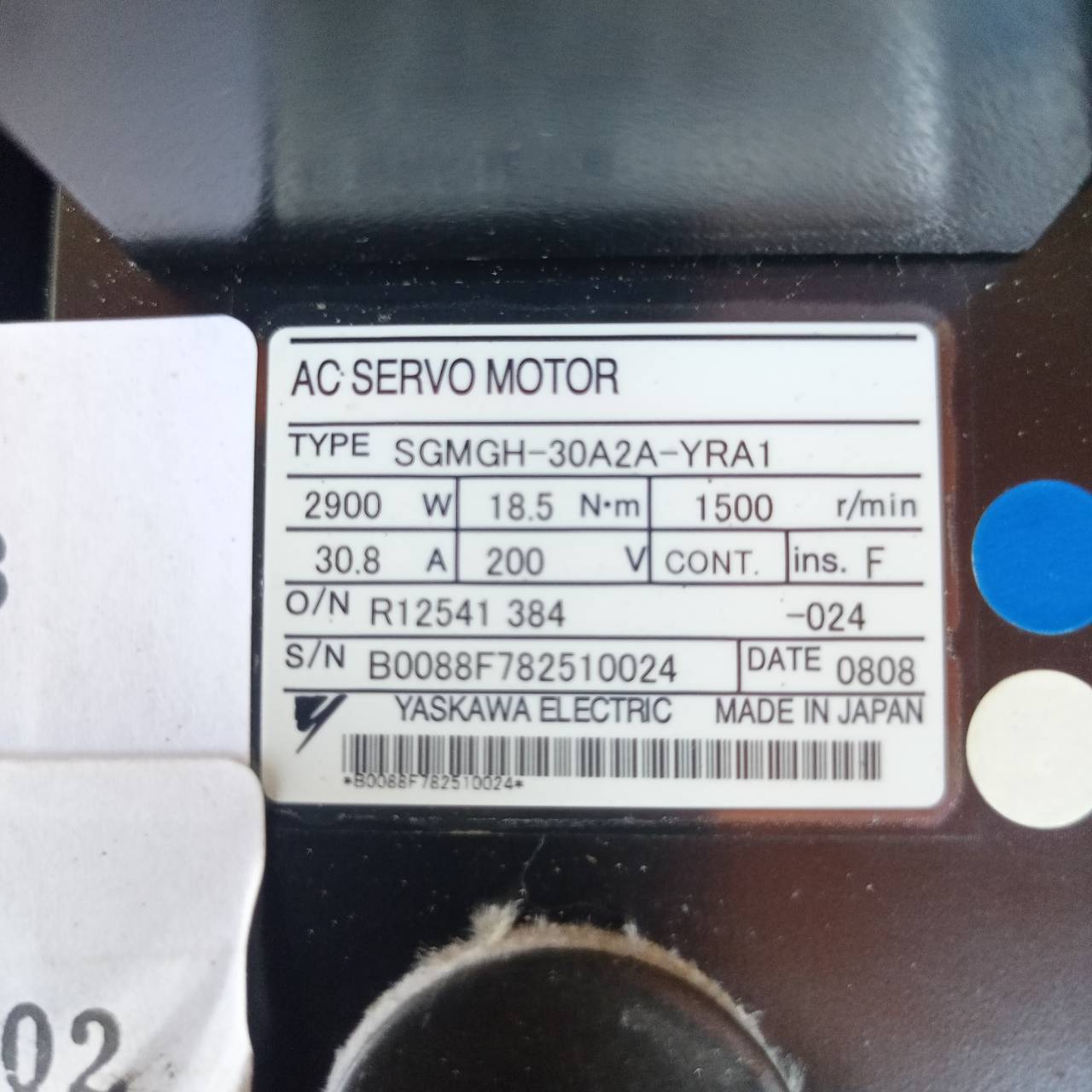 SGMGH-30A2A-YRA1 SERVO MOTOR " YASKAWA "