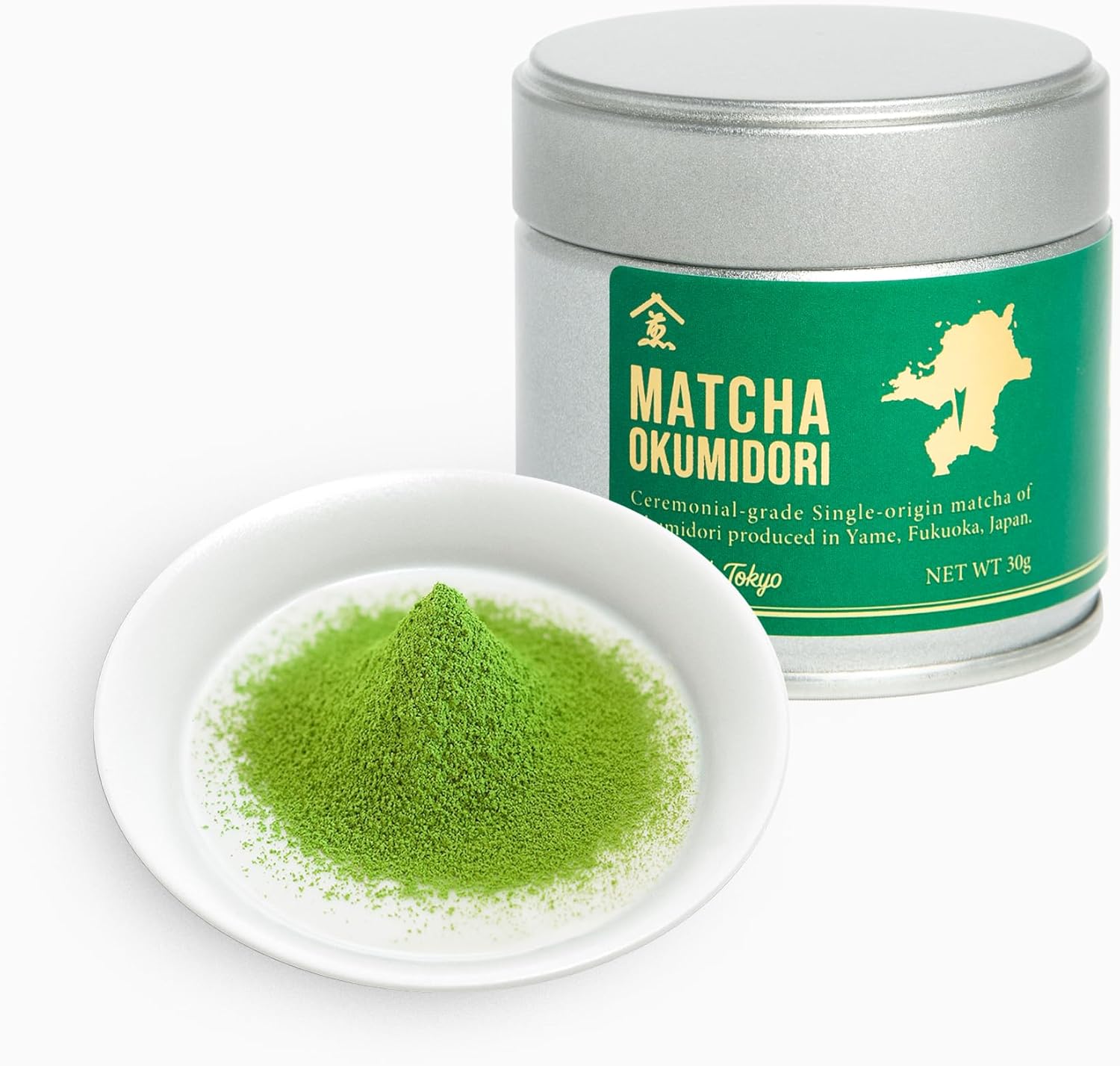 มัทฉะเกรดพิธีการ รสชาติพรีเมี่ยม Matcha Okumidori Yame (Ceremonial Grade) 30 กรัม