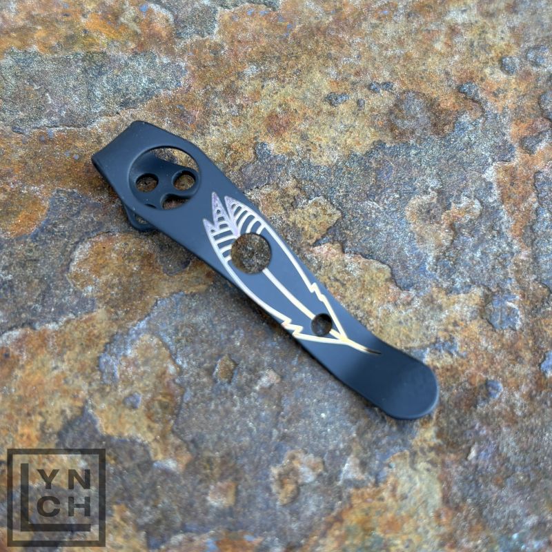 Spyderco Smock Clip - Black Cerakote "Feather"