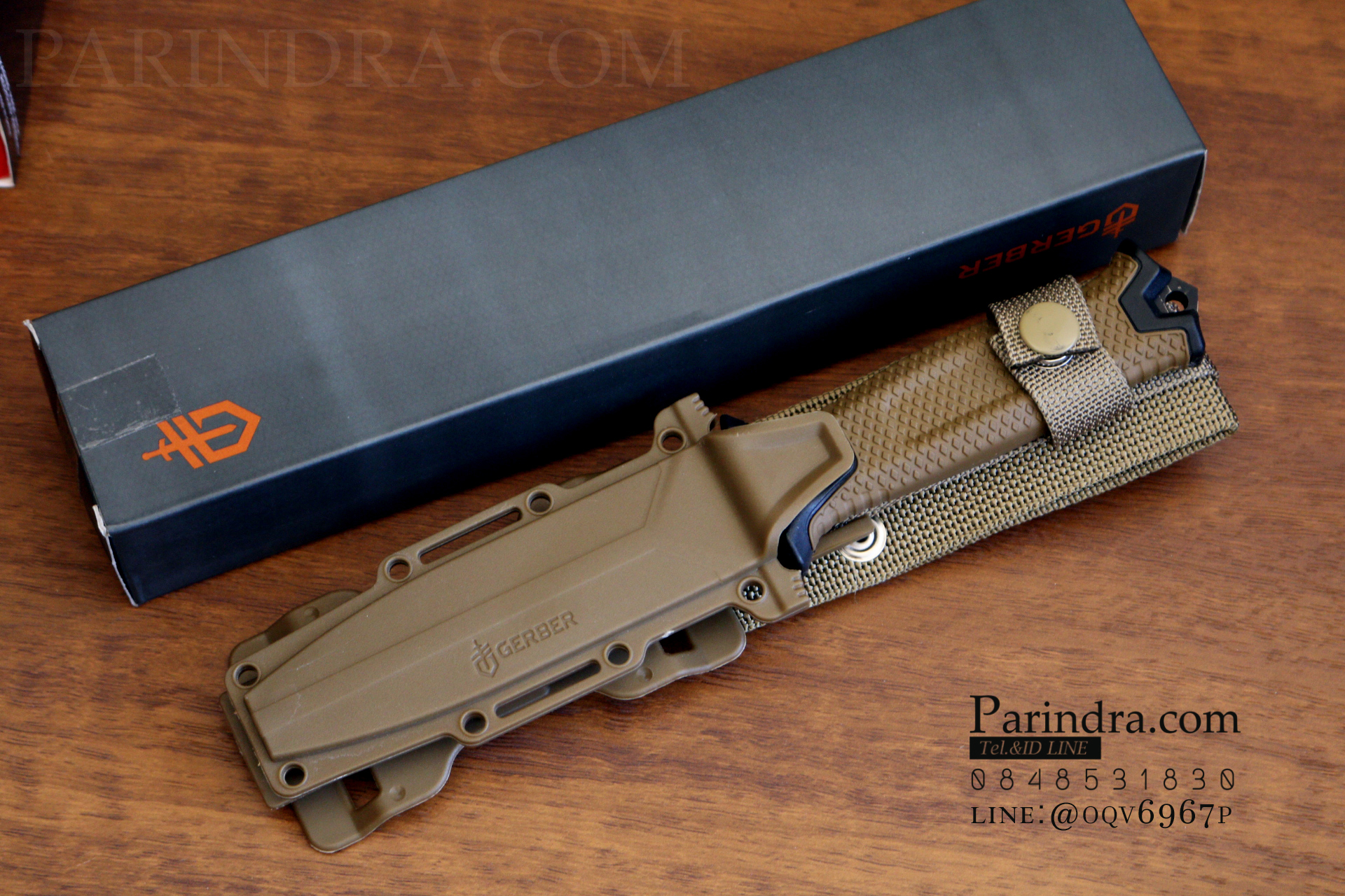 มีดใบตาย Gerber Strong Arm OEM ใบเรียบ น้ำตาล ขนาด 10 นิ้ว หล่อสุดๆ A++