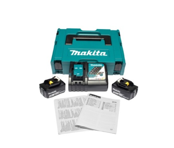 ชุดแบตเตอรี่ 18V Makita รุ่น MKP1RF182 ในชุดประกอบด้วย แบตเตอรี่ ลิเธียมไอออน 18 โวลต์ ความจุ 3.0 แอมป์ รุ่น BL1830B, เครื่องชาร์จแบตเตอรี่ 14.4V-18V รุ่น DC18RC และกล่องเครื่องมือ MAKPAC case1 Pn.199381-8 (แท้) ##