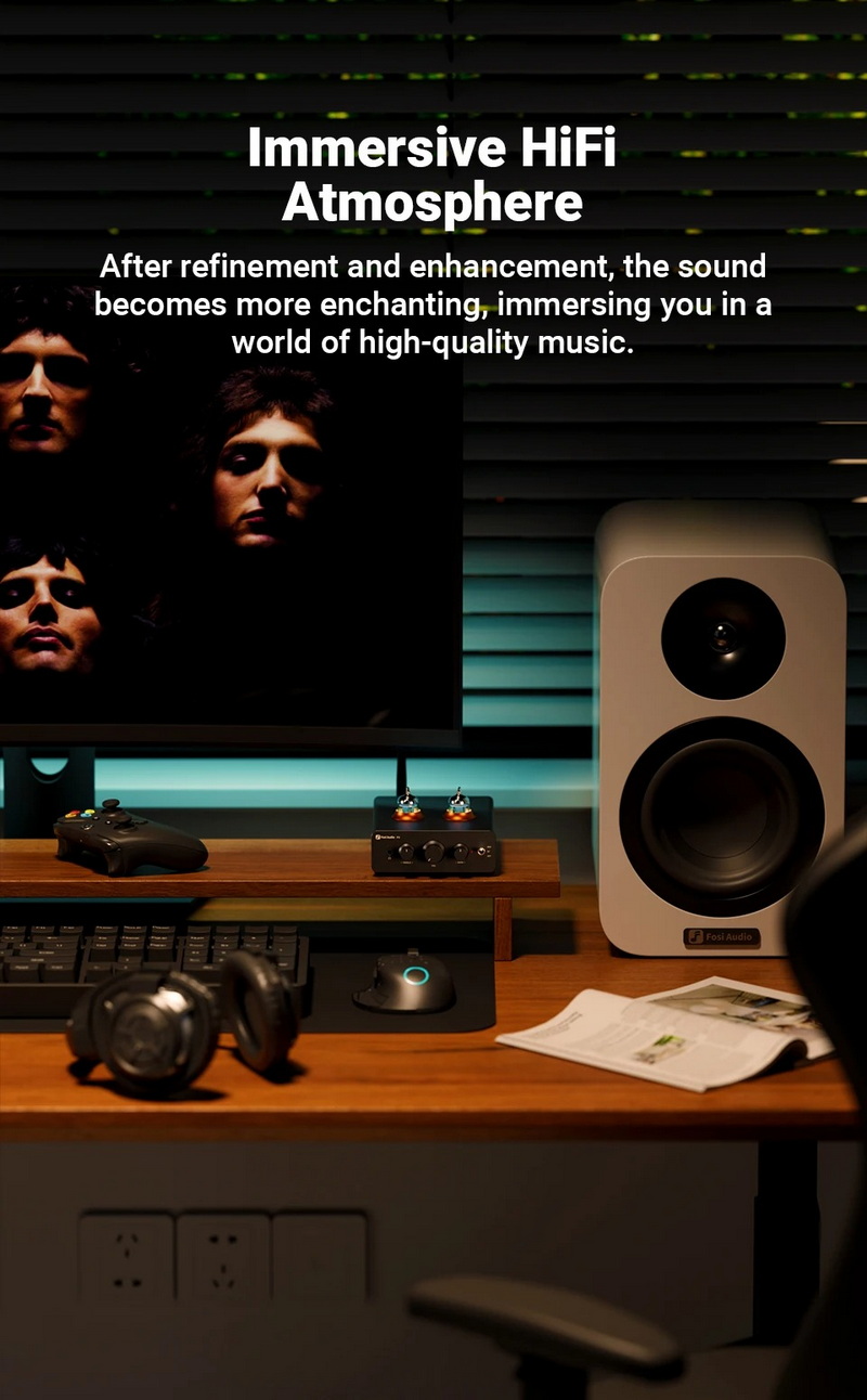 Fosi Audio P3 ปรีแอมป์หลอด 5654W x2 ปรับ Bass Treble ได้ สำหรับเครื่องเสียงบ้านหรือชุดหูฟัง ประกันศูนย์ไทย