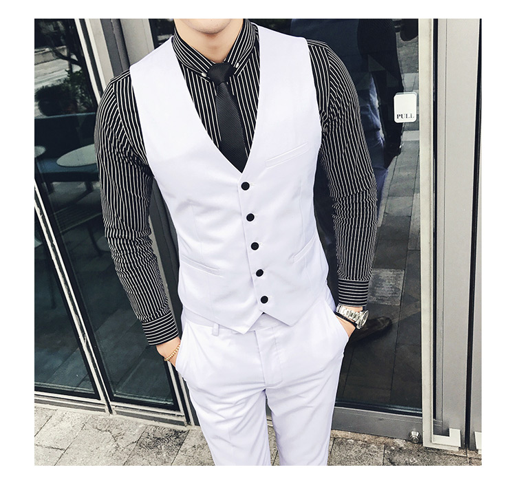 Pre-order ชุดสูทชาย สีขาว เข้ารูป