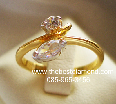 +++แหวนดีไซน์สวยเก๋ เพชร 2 แบบ เพชรเม็ดกลมและมาคี วางอย่างลงตัวคะ BR067+++