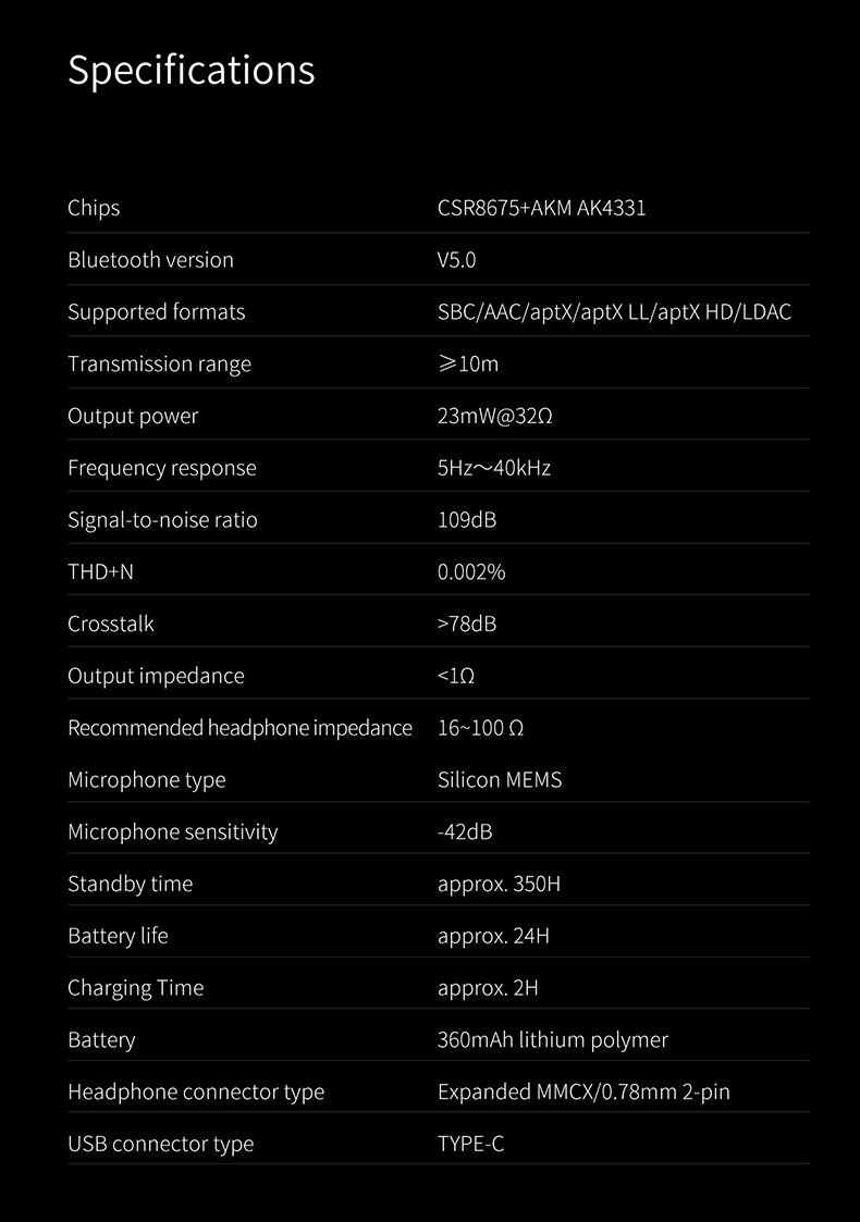 ขาย FiiO LC-BT2 สายหูฟังพร้อมไมค์รองรับ Bluetooth5.0 aptX LL/LDAC