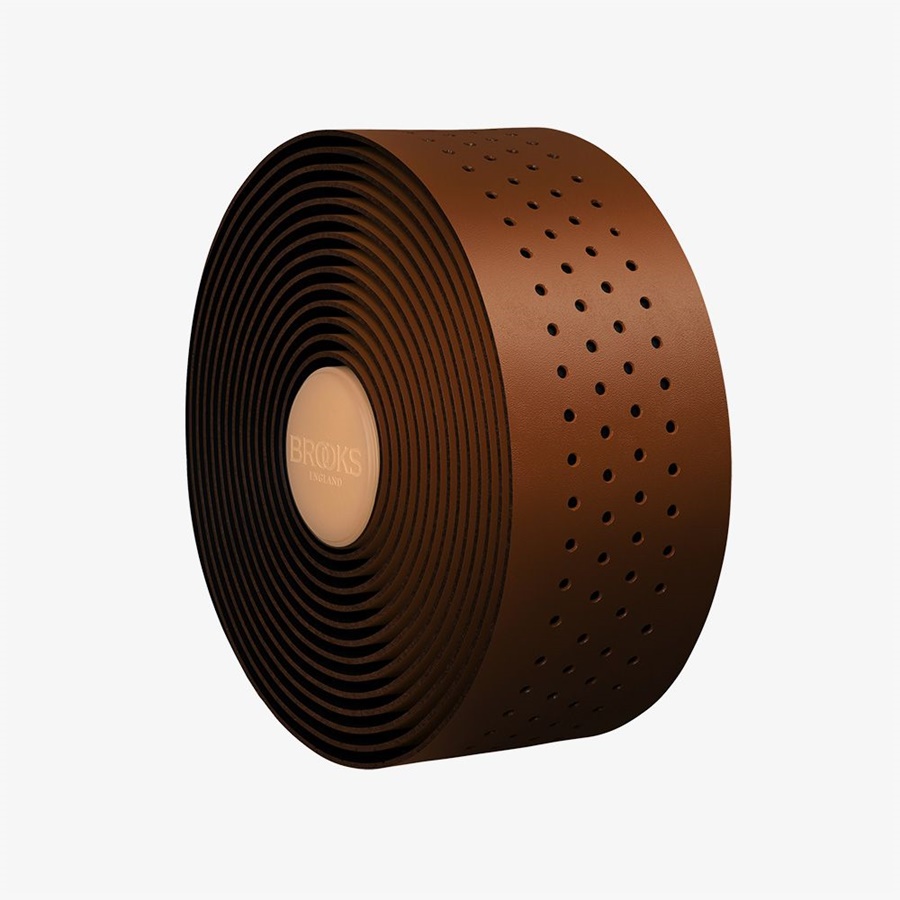 ผ้าพันแฮนด์หนังแท้ วินเทจ คลาสสิค เรโทร BROOKS England Leather Bar tape ดำ น้ำตาล