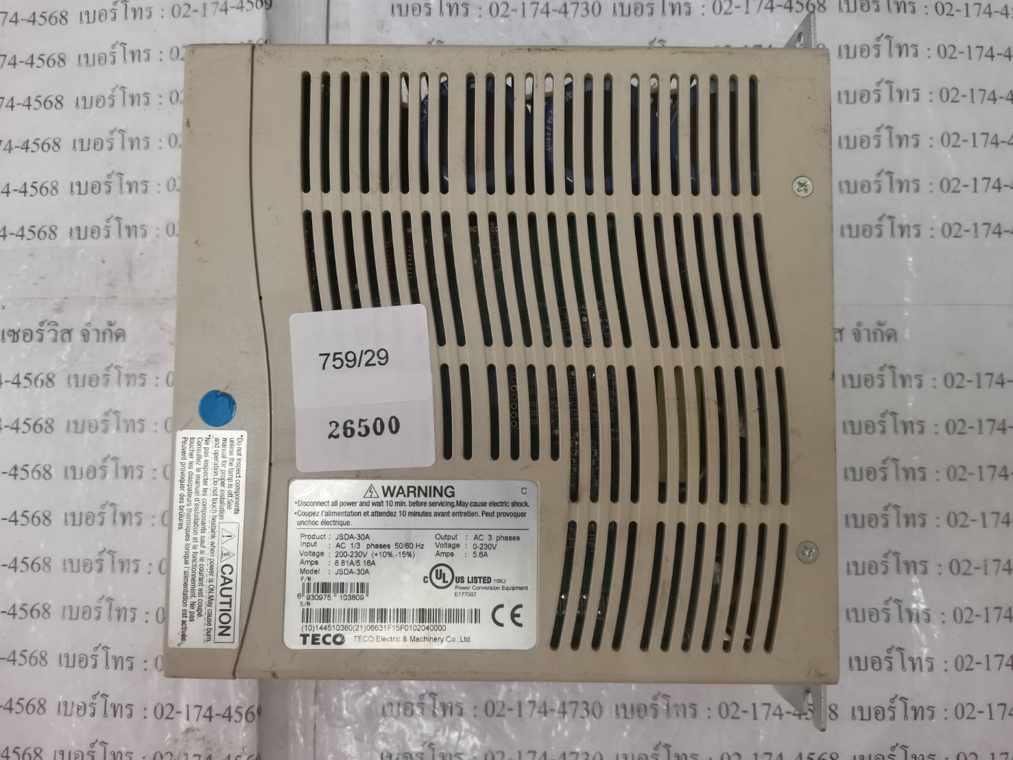 JSDA-30A SERVO DRIVE " TECO "