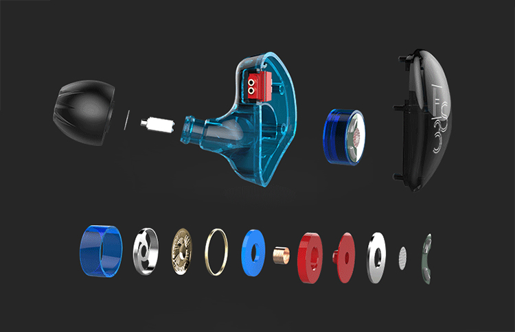 ขาย KZ ES3 หูฟัง Hybrid 2 ไดร์เวอร์ 1DD+1BA ระดับ Hi-Fi ถอดสายได้