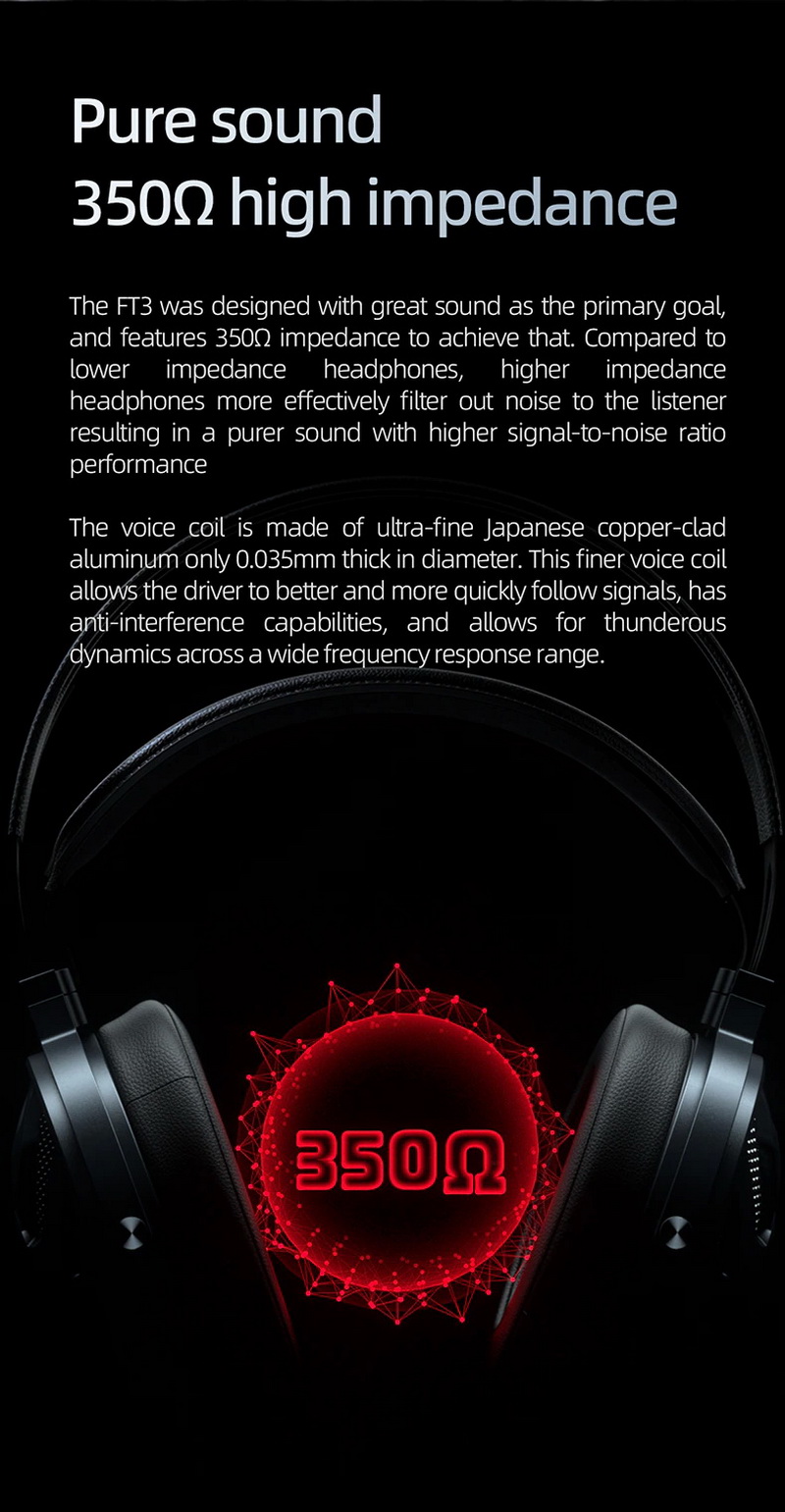 FiiO FT3 หูฟังเฮดโฟนความละเอียดสูง ไดรเวอร์ไดนามิกขนาดใหญ่ ประกันศูนย์ไทย