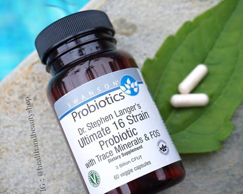 Swanson Probiotics 16 Strain Probiotic with FOS 60 Veg Caps