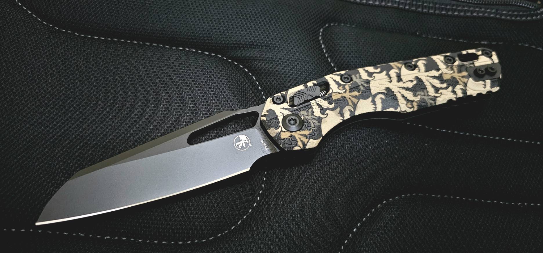 Microtech MSI Sheepsfoot Ram-Lok Knife Claw Burst Camo Polymer (3.9" Black)