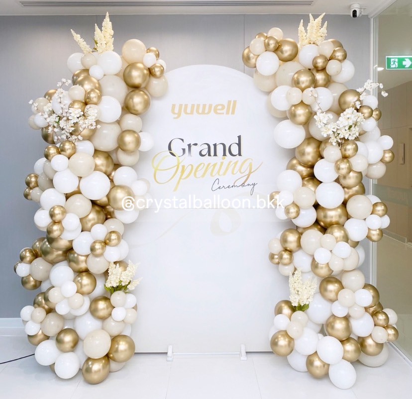 Organic Backdrop เปิดงาน ฉาก U คว่ำ ขนาด กว้าง 1.4 เมตร สูง 2.2 เมตร (ฉากทำสี) 2 ข้าง พร้อมตกแต่ง สามารถเปลี่ยนสีลูกโป่ง/เปลี่ยนข้อความ/เปลี่ยนสี-ฉากได้