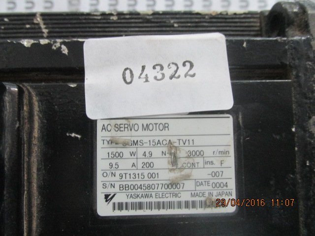SGMS-15ACA-TV11 SERVO MOTOR " YASKAWA "