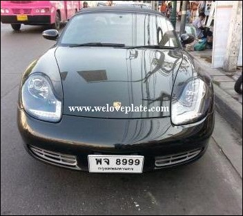 กรอบป้ายทะเบียนกันน้ำ ขนาด 16x35 ซม.PORCHE BOXTER ราคาแผ่นละ 600 บาท