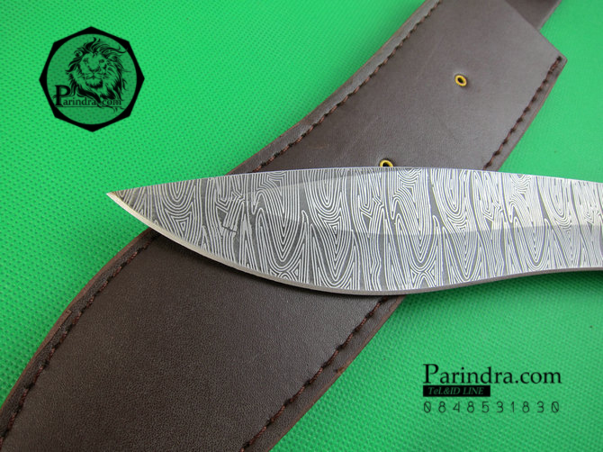 มีดกรูข่า BlackFox ฺBlack Fox Kukri Knife กัดลายดามัสกัสด้วยเลเซอร์ ไร้สนิมกวนใจ ขนาด 17.5 นิ้ว