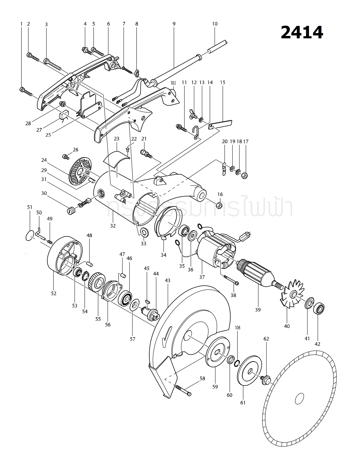 โอริง 35x2 แย้ก Makita HM1201 [#86], 2414 [#51], HR5001C [#50] Pn.213460-9 (แท้) ##(*)