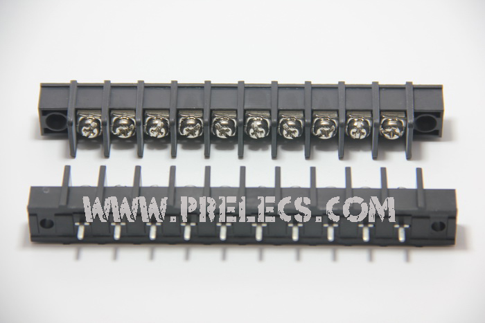 Terminal ดำ 10P 25Amp (ลงปริ้น มีปีกยึดน็อต)