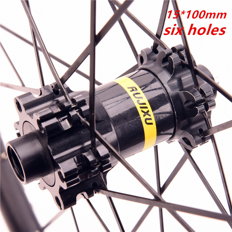 ชุดล้อเสือภูเขา RUJIXU DTXT-2.0-12 27.5 MTB Mountain Bike Sealed Bearing 12S Thru Axle/QR Bicycle Wheel 27.5 inch 12-15/9mm Wheel Six Hole Central Lock Wheelset, RUIJIEXUN