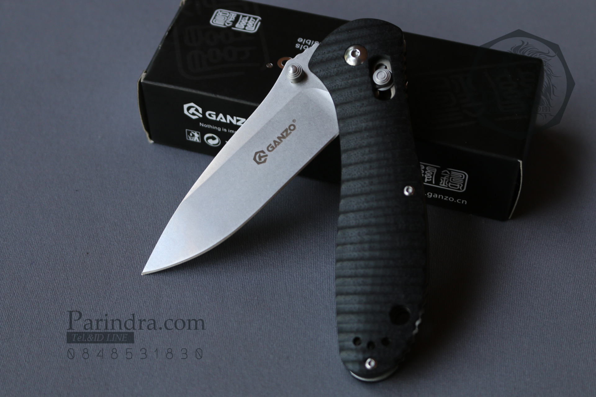 มีดพับ Ganzo กานโซ่ รุ่น G7392P-BK สีดำสนิท ของแท้ 100%