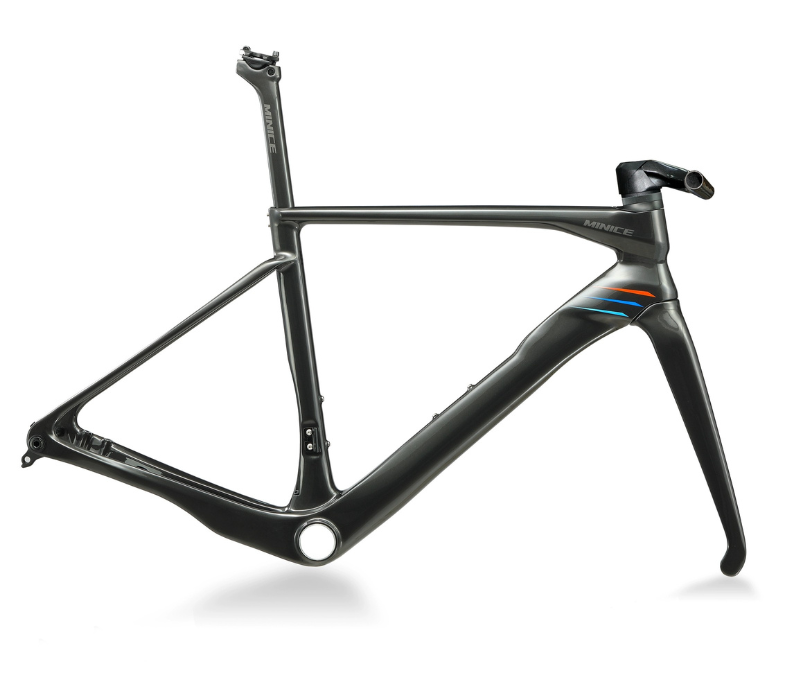Monas Minice R1 PB Carbon Road Bike Frame – Flat-Bar Aero Frame, 1180g Lightweight, Disc Brake & 2×12 Compatible