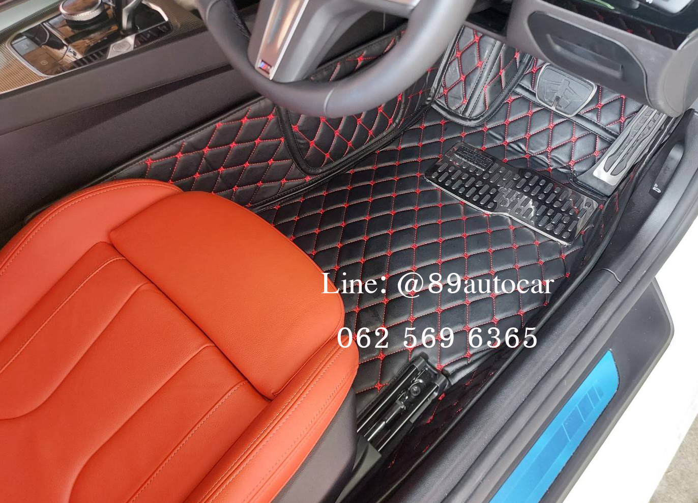 พรมรถยนต์ BMW Z4 2022 G29 ปูพรมหกดี สีดำด้ายแดง + ท้ายเก็บของ