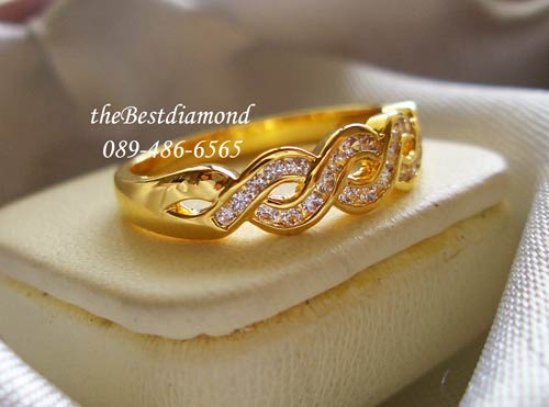 BR712+++แหวนถักเกลียว+++ แหวนแบบ Modern สไตน์น่ารักๆ เป็นรูปเกลียว 3 เกลียว ฝังแบบหนีบ ใส่ติดนิ้วได้เลย ไม่เกี่ยวเสื้อผ้าค่ะ