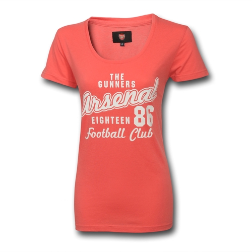 เสื้ออาร์เซนอล ผู้หญิง ของแท้ 100% Arsenal FC Script Crew Neck T-Shirt สำหรับสวมใส่เอง เป็นของฝาก ที่ระลึก ของขวัญ แด่คนสำคัญ