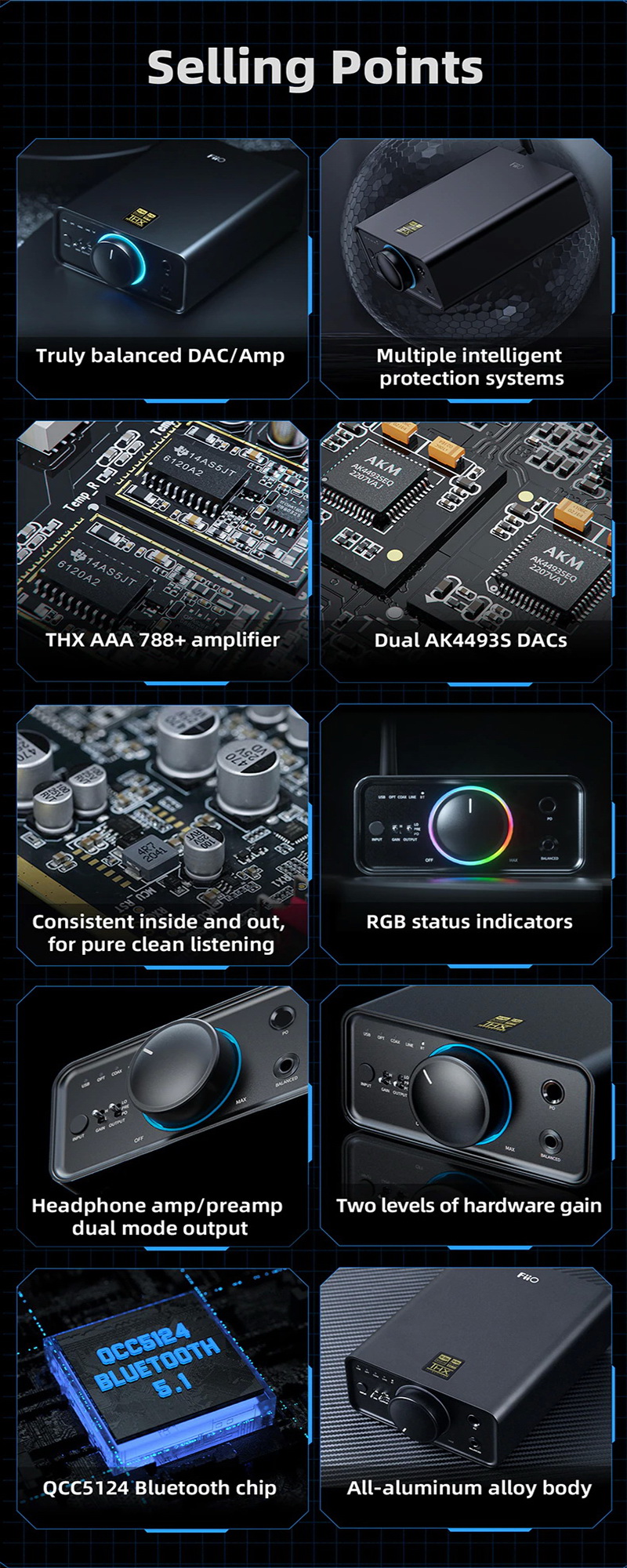 FiiO K7 BT True balanced Bluetooth DAC/Amp ตั้งโต๊ะ กำลังขับสูง ประกันศูนย์ไทย