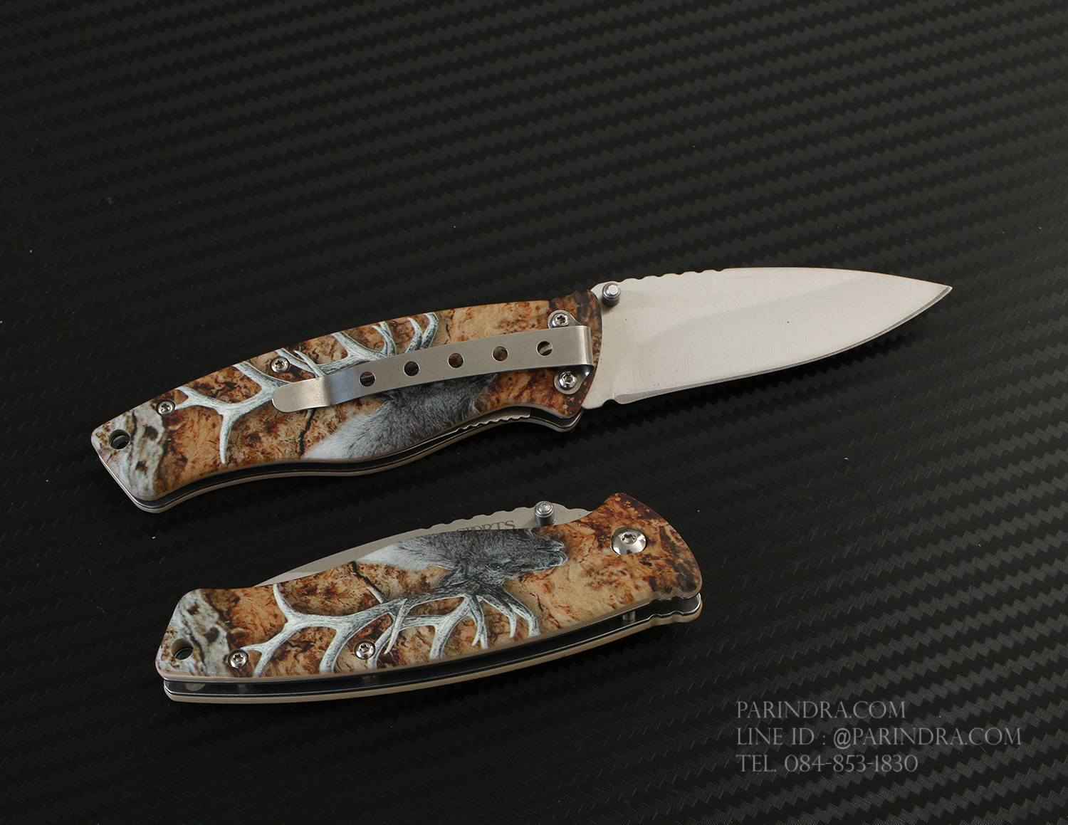 มีดพับ SPORTS AFIELD KNIFE TOOLS ด้ามลายกวาง Elk