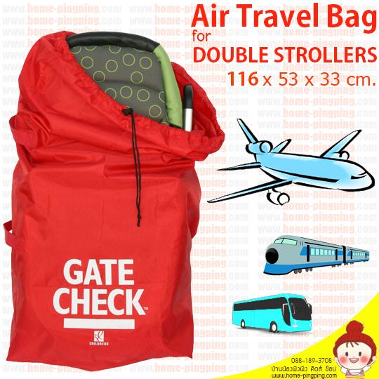 ถุงใส่รถเข็นเด็ก ถุงเก็บรถเข็นเด็ก J.L.Childress Gate Check Air Travel Bags แบบ DOUBLE strollers สีแดง
