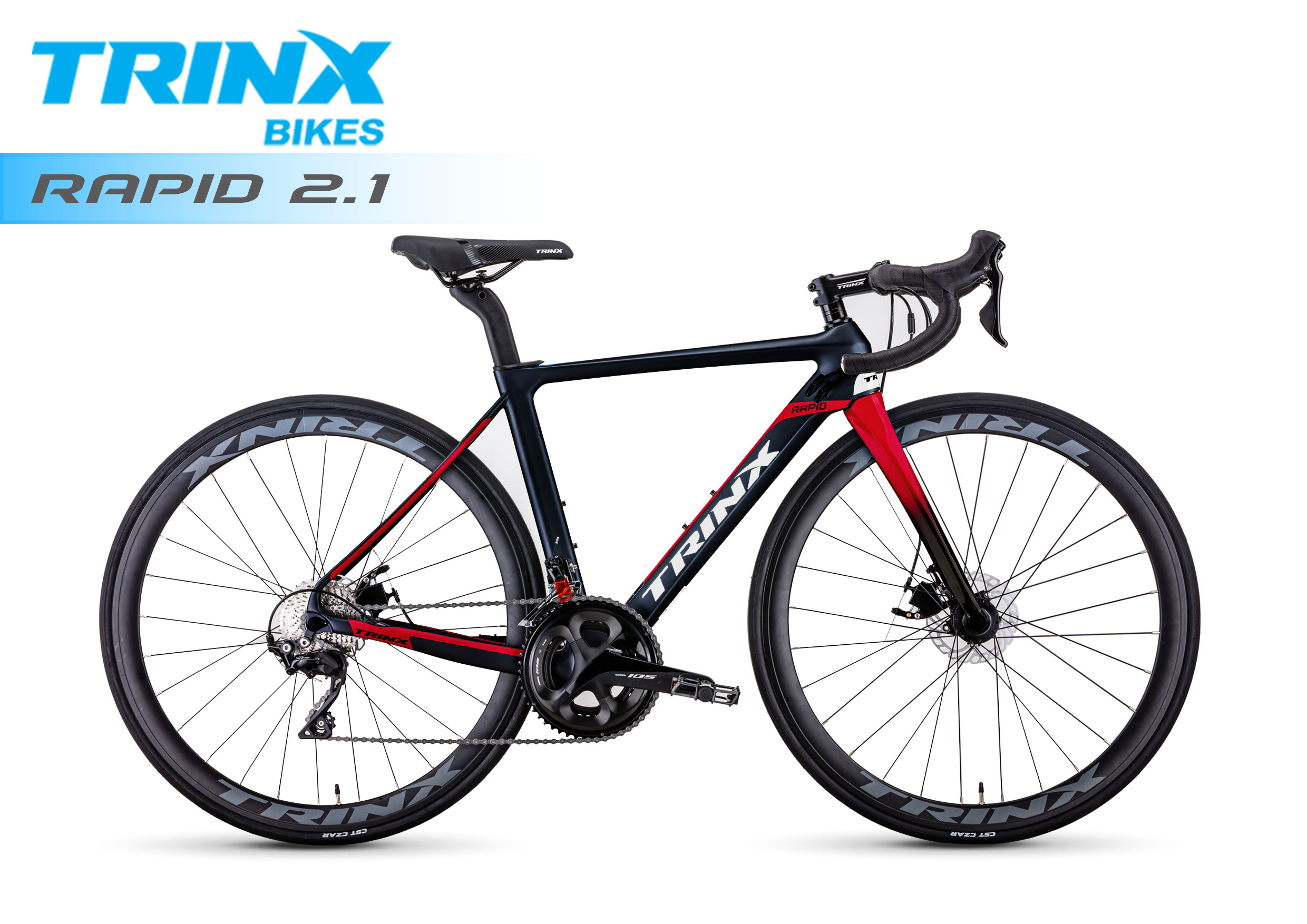 จักรยานเสือหมอบ TRINX RAPID 2.1s DISC เฟรมคาร์บอน เกียร์ 2*11 speed 105 SHIMANO 700C (เบรคน้ำมัน Shimano) 2021