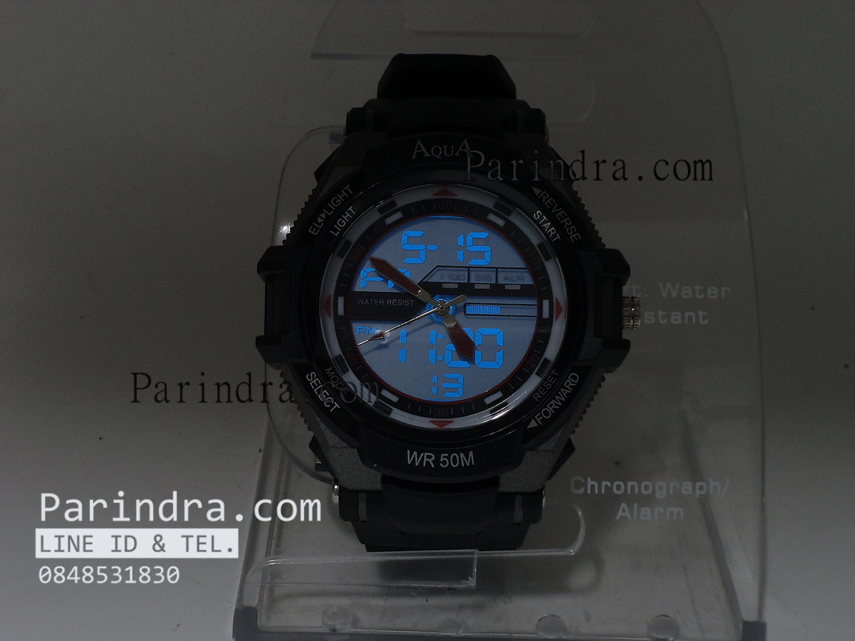 นาฬิกาข้อมือ AQUA รุ่น TGA2126-AD71 สีดำ-เทา