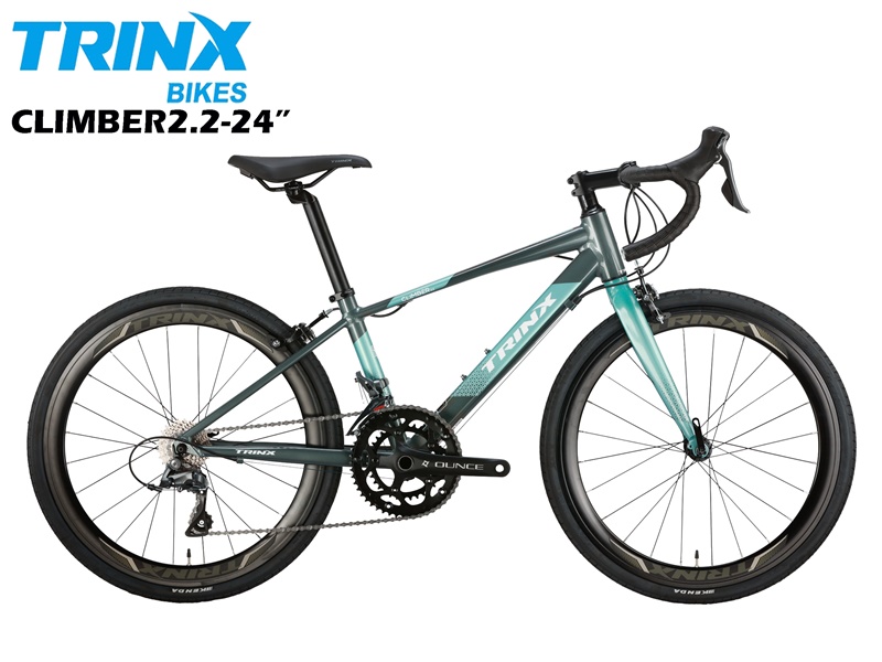 จักรยานเสือหมอบ TRINX รุ่น CLIMBER2.2 ล้อ 24นิ้ว เกียร์ SHIMANO CLARIS 16สปีด เฟรมอลู ไซค์ 33cm. 2023