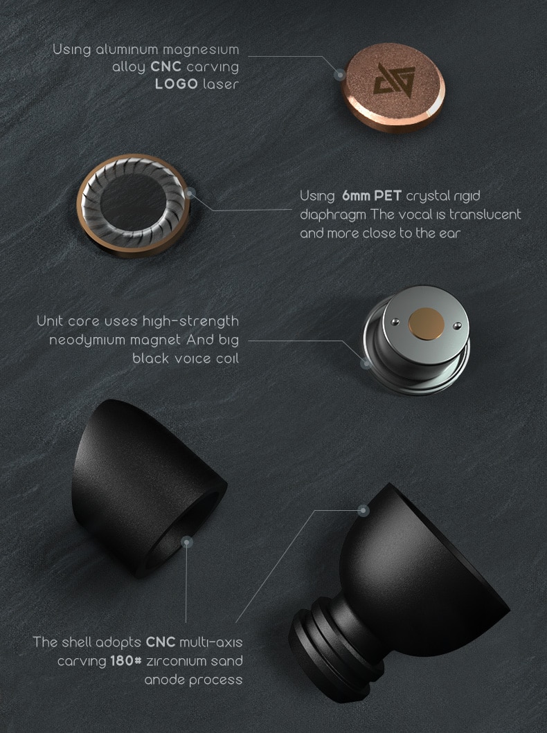 ขาย Auglamour T200 หูฟัง Dynamic พร้อมไมค์ สายทองแดงหุ้มฉนวน TPE