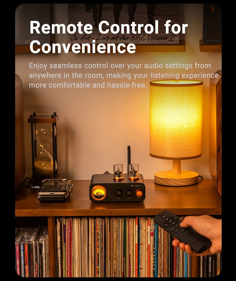 Fosi Audio MC331 Bluetooth Amplifier หลอดแก้วพร้อม DAC และ VU Meter ประกันศูนย์ไทย