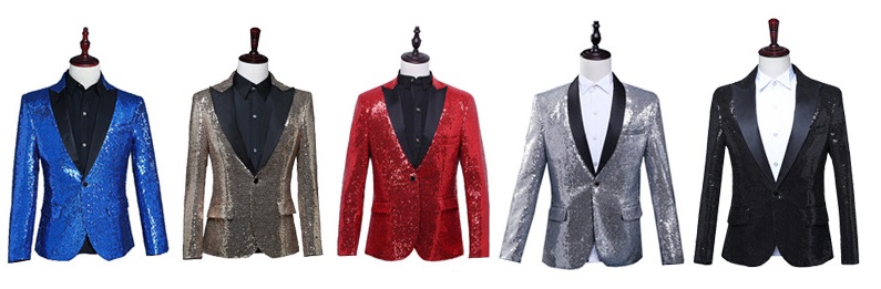 Pre-order เสื้อสูทชาย สูทแฟชั่น สูทกลิตเตอร์ สีเงิน